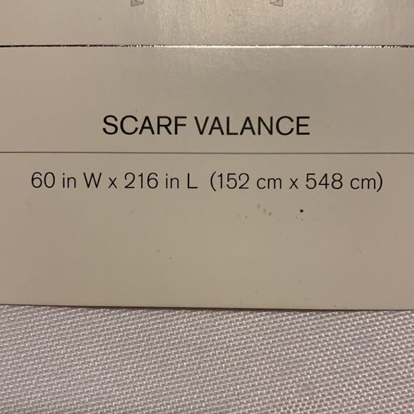 Liz Claiborne Lisette white scarf valance NEW in package - Picture 3 of 5